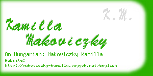 kamilla makoviczky business card